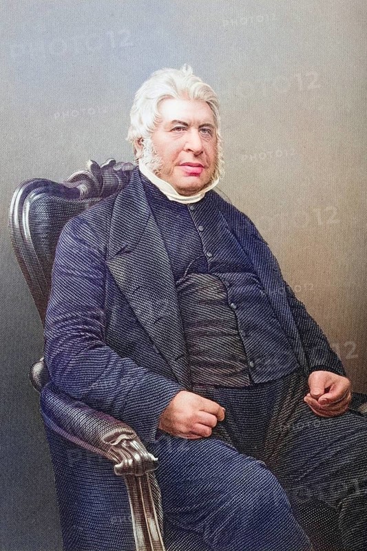 Walter Farquhar Hook, 1798-1875, vicar of Leeds and dean of Chichester. Painted by DJPound after a photograph by Navey from Leeds. From the book The Drawing-Room Portrait Gallery of Eminent Personages, Volume 2, published in London 1859, digitally restored reproduction from a 19th century original, record date not stated