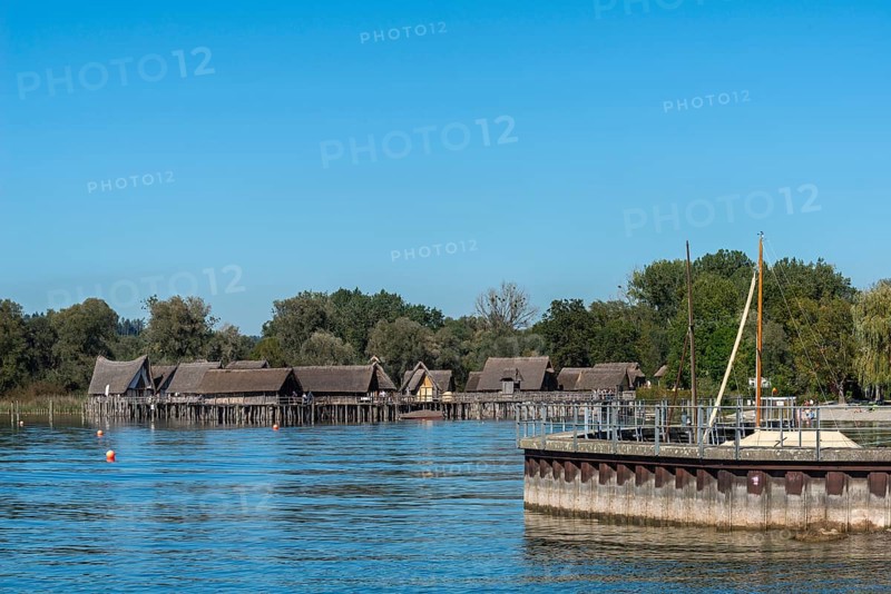 Unteruhldingen, Lake Constance, reconstruction, Stone Age, Lake Constance Museum, Baden-Württemberg, Germany, Europe