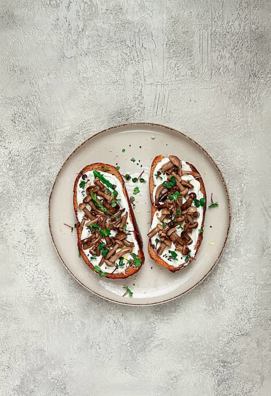 Sandwiches with cream cheese and pickled honeydew, healthy breakfast, homemade