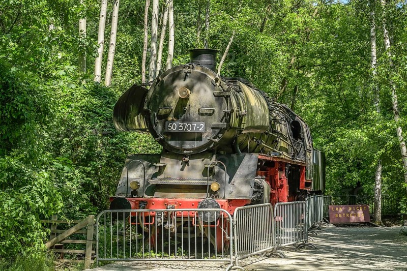 Discarded class 50 locomotive, Schöneberger Südgelände Nature Park, Prellerweg, Schöneberg, Berlin, Germany, Europe