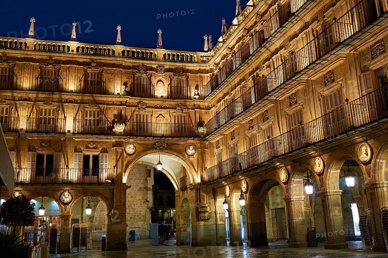Salamanca Plaza Mayor in Spain along via de la Plata way to Santiago