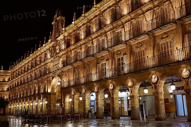 Salamanca Plaza Mayor in Spain along via de la Plata way to Santiago