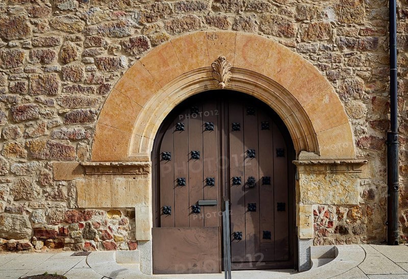 Salamanca in spain door detail along via de la Plata way to Santiago