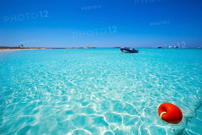 Illetes Illetas turquoise beach in Formentera Balearic Island