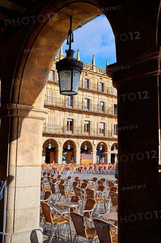 Salamanca Plaza Mayor in Spain along via de la Plata way to Santiago