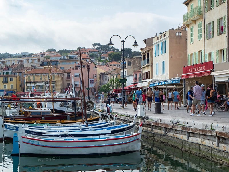 The beautiful village of Cassis, France, is a famous tourist attraction, with colourful historic facades situated at the old harbour, Europe