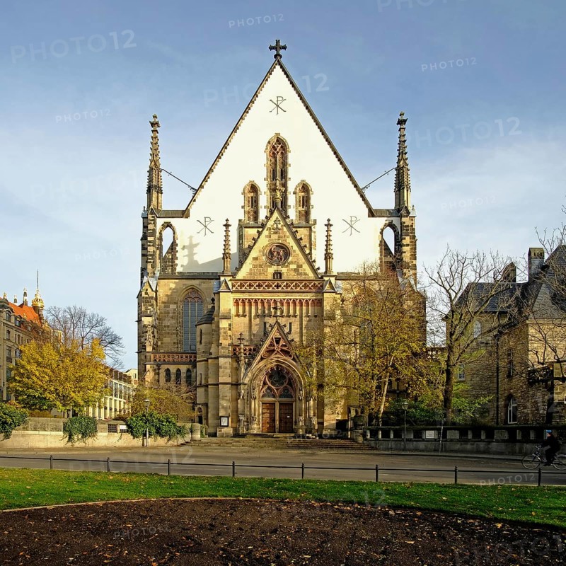 St Thomas' Church in Leipzig, Johann Sebastian Bach's place of work. Leipzig, Saxony, Germany, Europe
