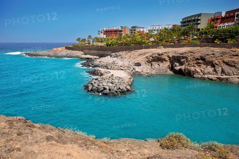 Beach Playa Paraiso costa Adeje in Tenerife at Canary Islands