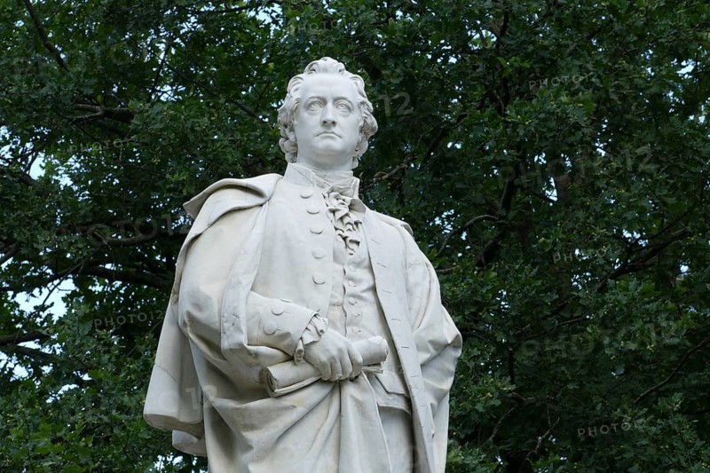 Monument to Johann Wolfgang von Goethe in Berlin Tiergarten near Brandenburg Gate