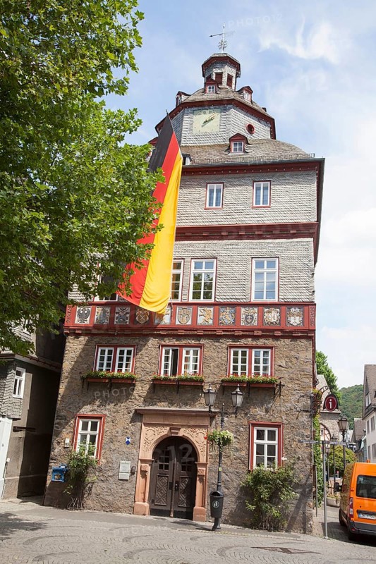 City hall, Buttermarkt butter market, historic old town of Herborn, Hesse, Germany, Europe, Rathaus, Buttermarkt, historische Altstadt von Herborn, Hessen, Deutschland, Europa, Europe