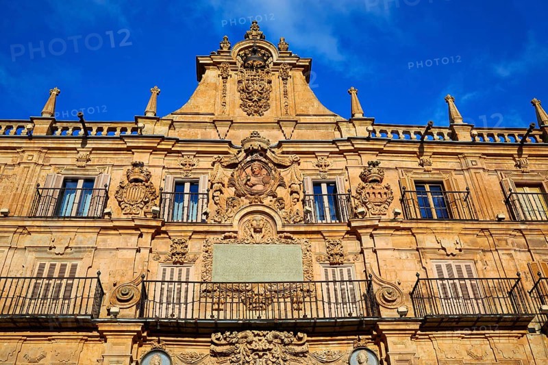 Salamanca Plaza Mayor in Spain along via de la Plata way to Santiago