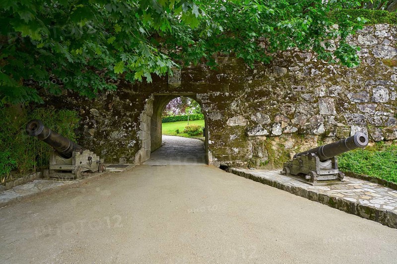 Castro de Vigo park canon in Galicia of Spain