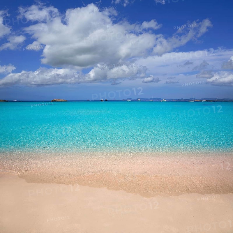 Illetes Illetas turquoise beach in Formentera Balearic Island
