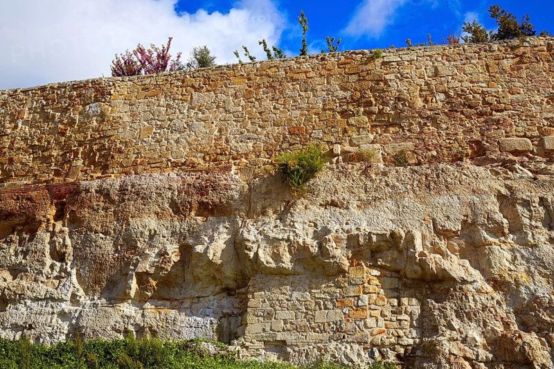 Salamanca in spain masonry detail along via de la Plata way to Santiago
