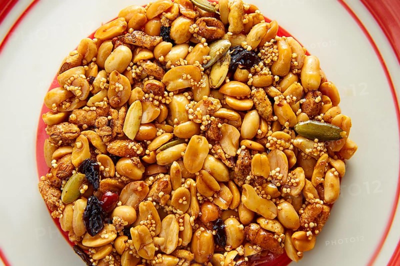Mexican candy sweet Palanqueta with peanuts crunchy and amaranth seeds