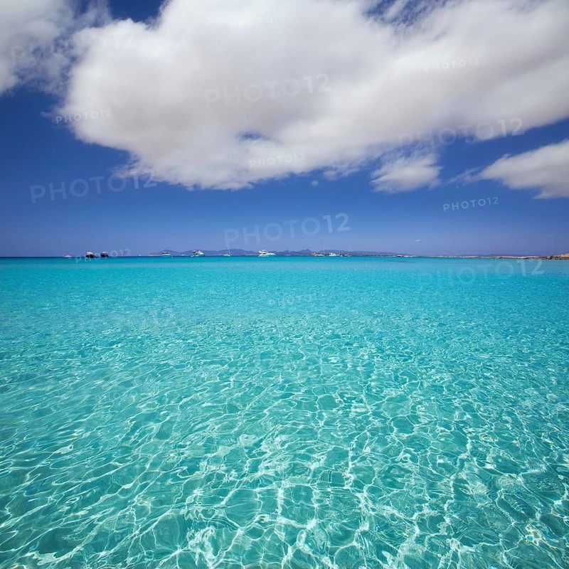 Illetes Illetas turquoise beach in Formentera Balearic Island