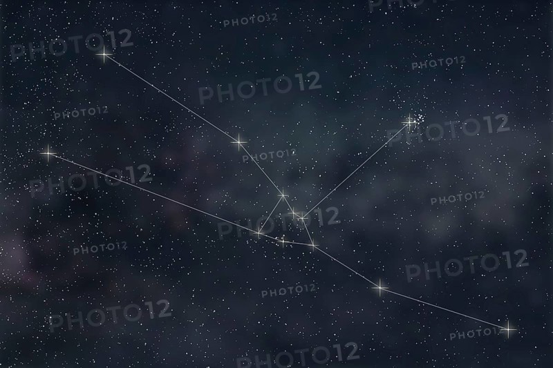Taurus Constellation. Zodiac Sign Taurus Constellation lines