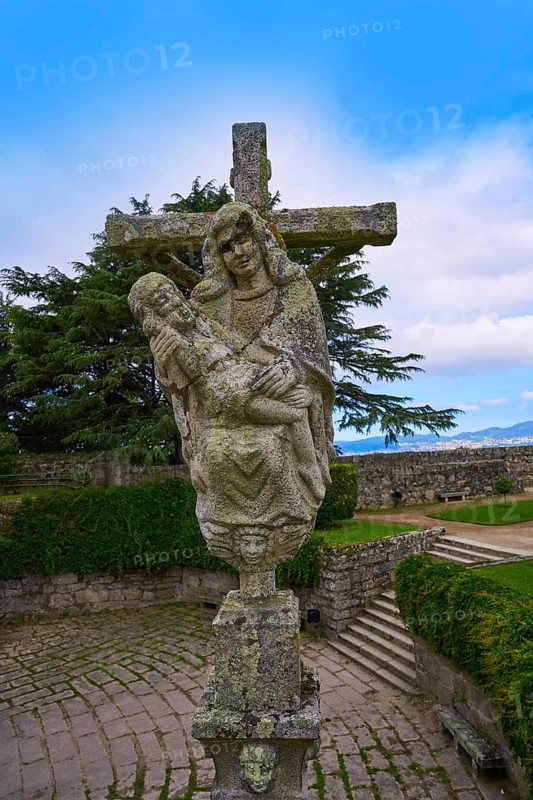Castro de Vigo park cross in Galicia of Spain