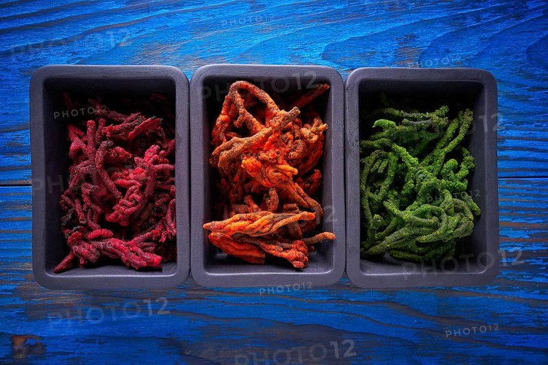 Codium seaweed algae colored colorful ingredient for cuisine decoration
