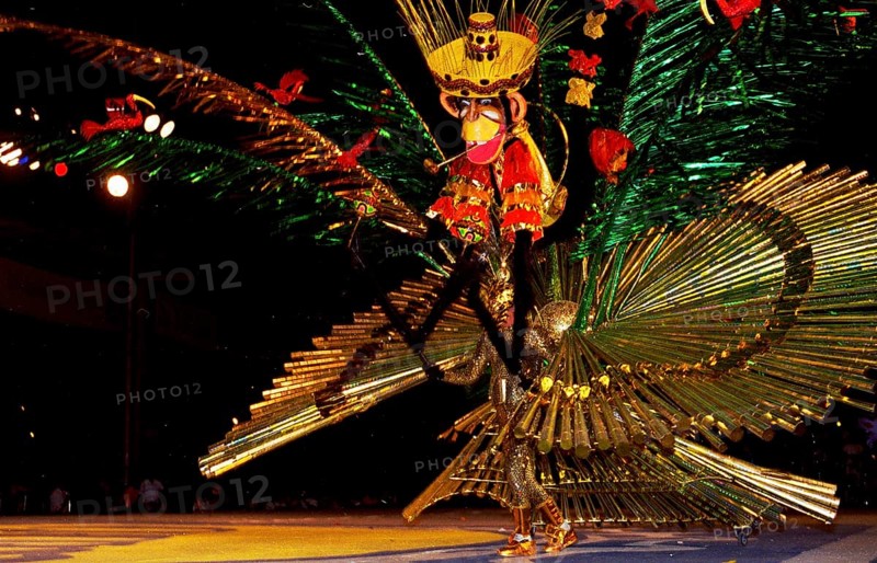 Fantastic costumes at the Calypso Carnival in Port of Spain on the Caribbean island of Trinidad