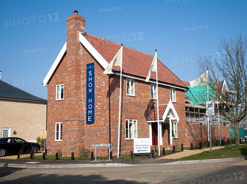 Show home of new housing development by Hopkins and Moore at Snape, Suffolk, England, United Kingdom, Europe