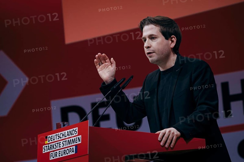 Kevin Kuehnert, Secretary General of the SPD, recorded at the European Delegates' Conference of the Social Democratic Party of Germany in Berlin, 28 January 2024