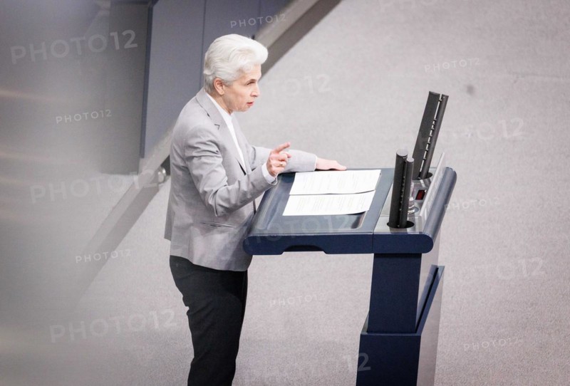 Marie-Agnes Strack-Zimmermann (FDP), recorded during a speech on the euro balance sheet in the German Bundestag in Berlin, 22.02.2024.Berlin, 11.04.2024