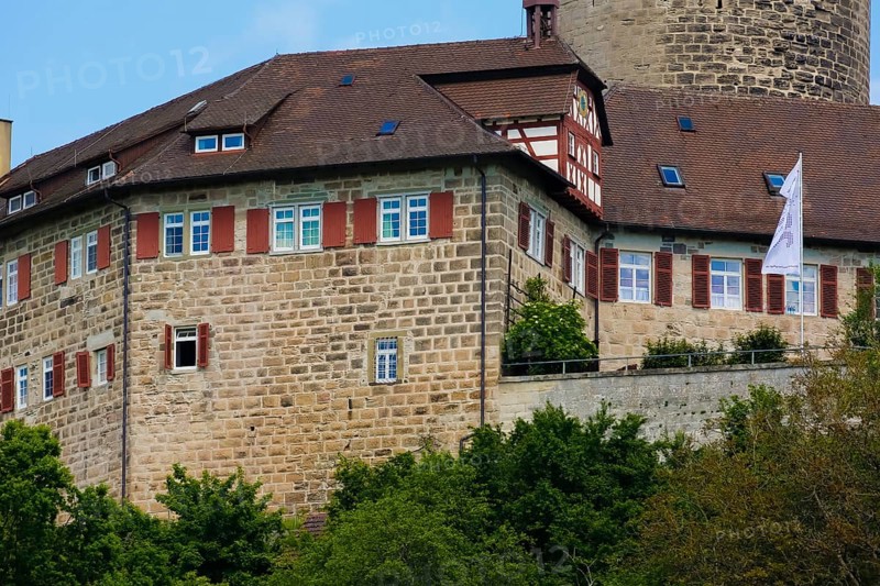 Reichenberg Castle, Staufer castle complex, hilltop castle, historical building, built between 1230 and 1231 by Margrave Hermann V of Baden, Oppenweiler, Rems-Murr district, Baden-Württemberg, Germany, Europe