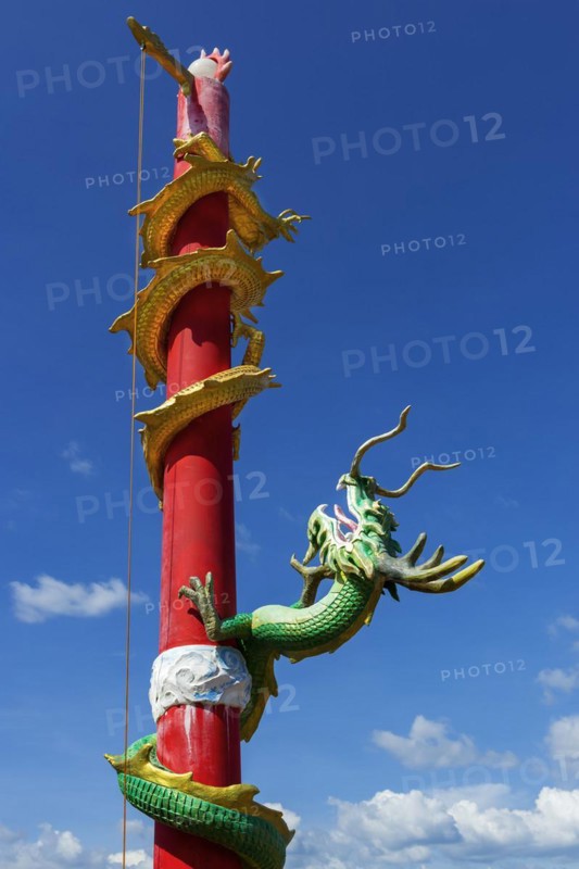 Chinese temple, Buddhism, religion, world religion, pilgrimage site, pray, faith, Asian, colourful, pagoda, Chinese, colourful, decorated, decoration, architectural style, dragon, faith, sculpture, architecture, traditional, culture, tourism, travel, Ko Lanta, Thailand, Asia