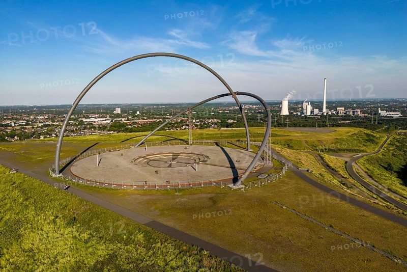 Hoheward spoil tip, landscape park, largest spoil tip landscape in the Ruhr area, horizontal observatory, Herten North Rhine-Westphalia, Germany, Europe