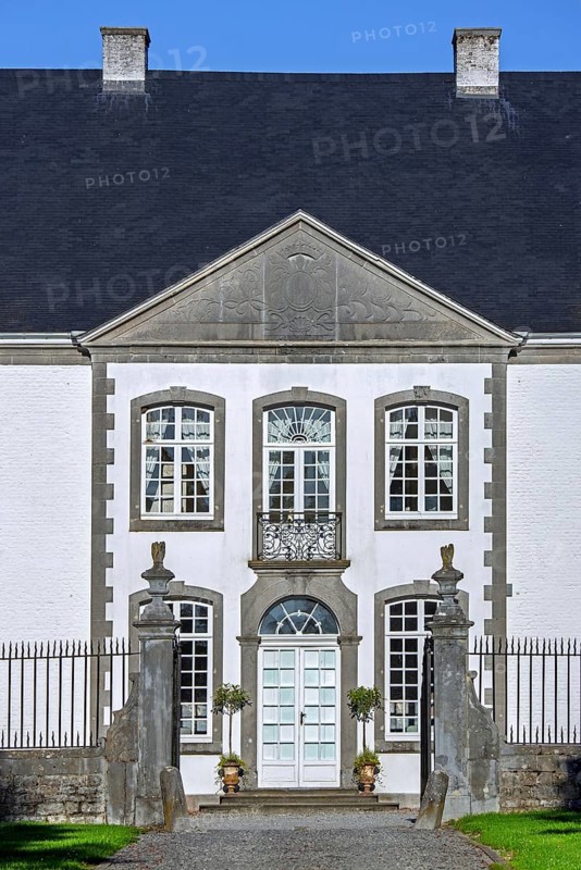 Château de Deulin, Château de Harlez, 18th century castle near Hotton, province of Luxembourg, Belgian Ardennes, Wallonia, Belgium, Europe