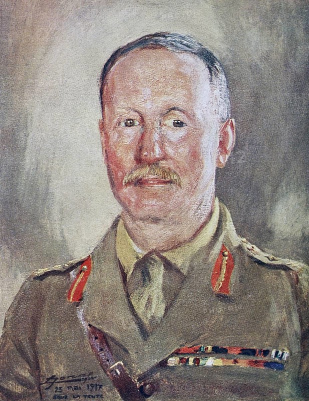 Lieutenant General Sir William Pulteney Pulteney, born 1861, died 1941, British General in the First World War. From L'Illustration, 1918, Historical, digitally restored reproduction from a 19th century original, Record date not stated