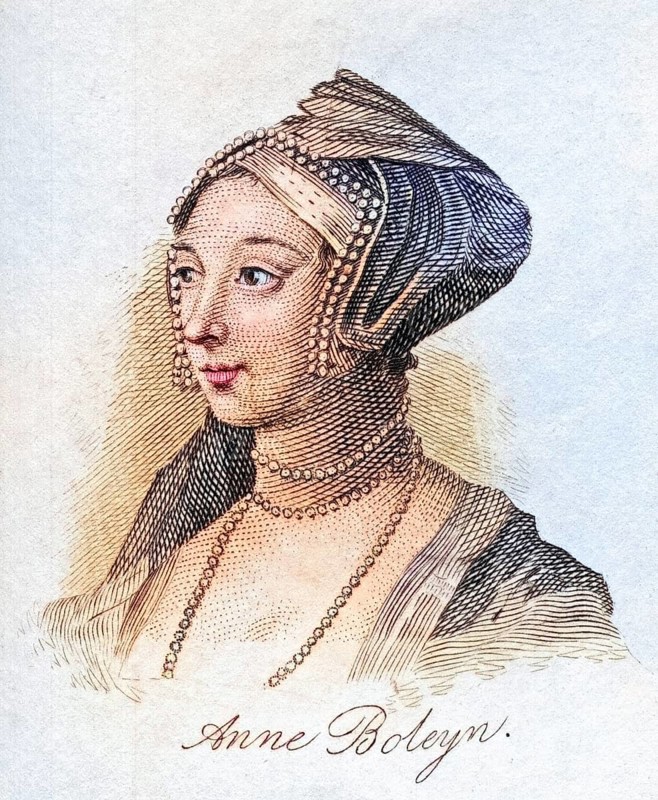 Anne Boleyn, also called Bullen, 1507-1536, English Queen Second woman of Henry VIII. From the book Crabbs Historical Dictionary, published 1825, Historical, digitally restored reproduction from a 19th century original, Record date not stated