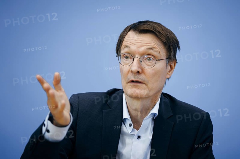 Karl Lauterbach (SPD), Federal Minister of Health, recorded during a press conference on the Healthy Heart Act at the Federal Press Conference in Berlin, 28 August 2024