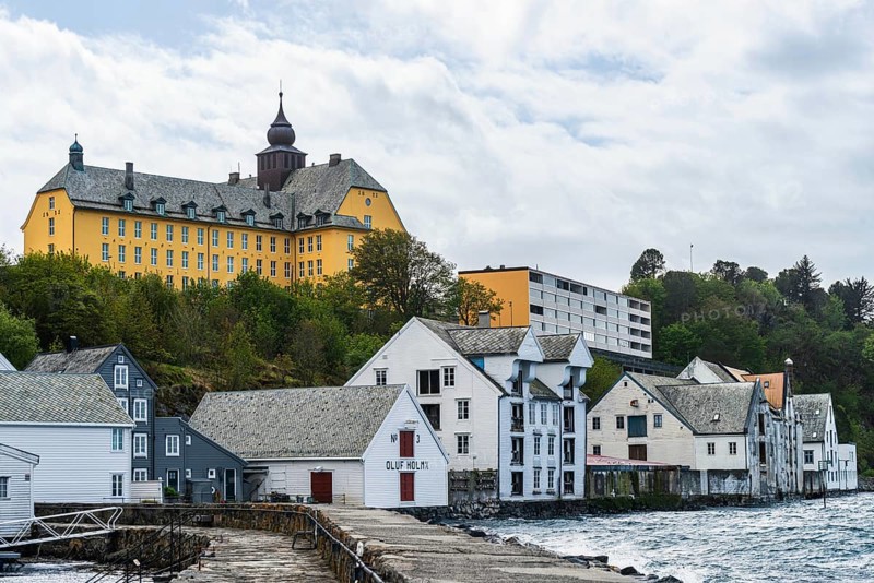 Fisheries Museum and Aspøy school in ALESUND, Geirangerfjord, Norway, Europe