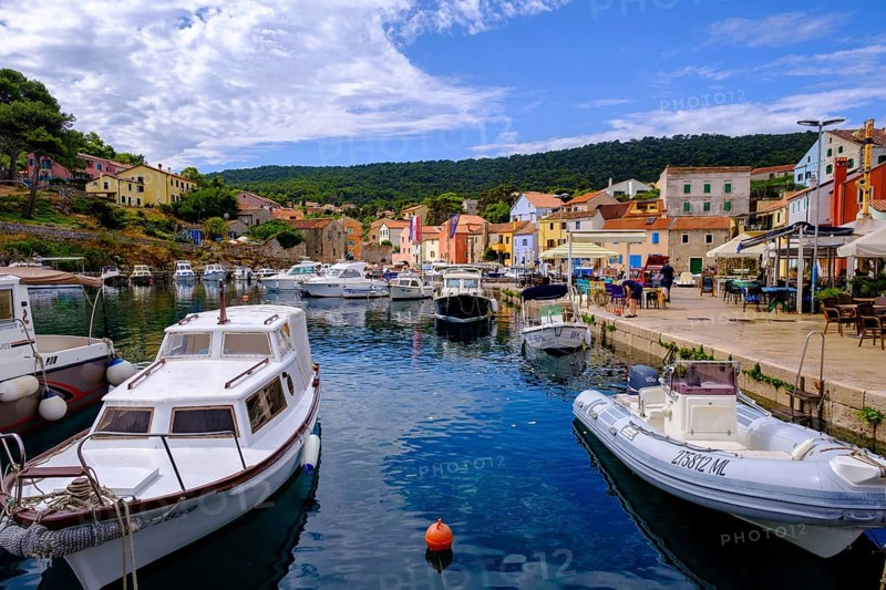 Rovenska harbour, Veli Losinj, near Mali Losinj, island of Losinj, Kvarner Gulf Bay, Croatia, Europe