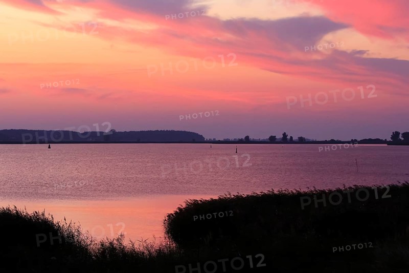 Evening sky at the Baltic Sea near Peenemünde, September, Mecklenburg-Western Pomerania, Germany, Europe