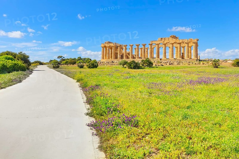Temple of Hera or Temple E, Selinunte Archaeological Park, Selinunte, Trapani district, Sicily, Italy, Europe
