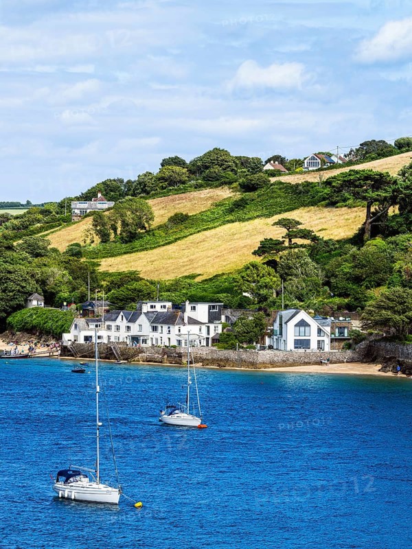 Boats and Yachts on Kingsbridge Estuary in Salcombe and Mill Bay, Batson Creek, Southpool Creek, Devon, England, United Kingdom, Europe