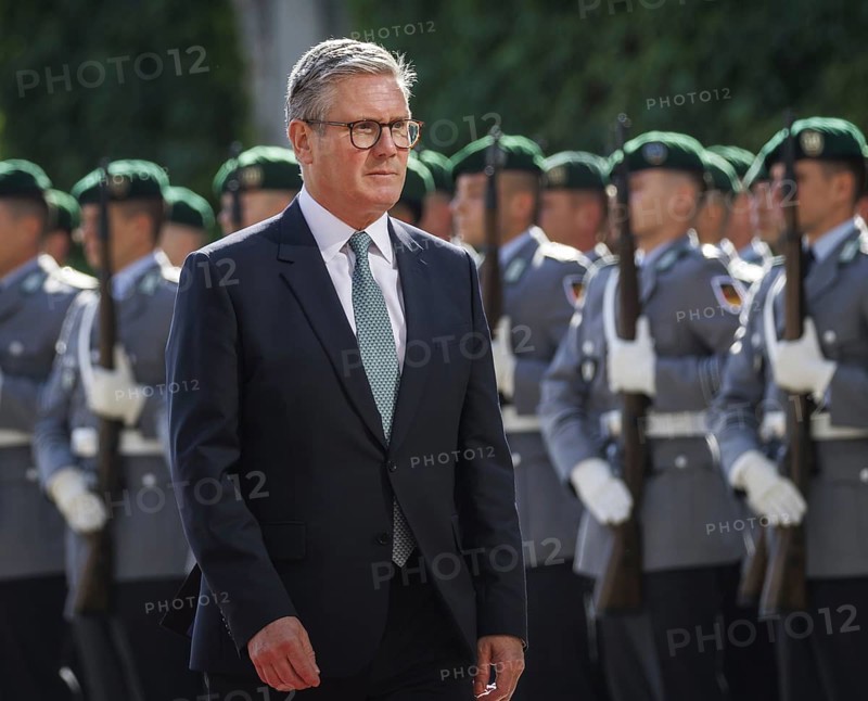 Keri Starmer, Prime Minister of the United Kingdom of Great Britain and Northern Ireland, during a reception at the Federal Chancellery in Berlin, 28 August 2024