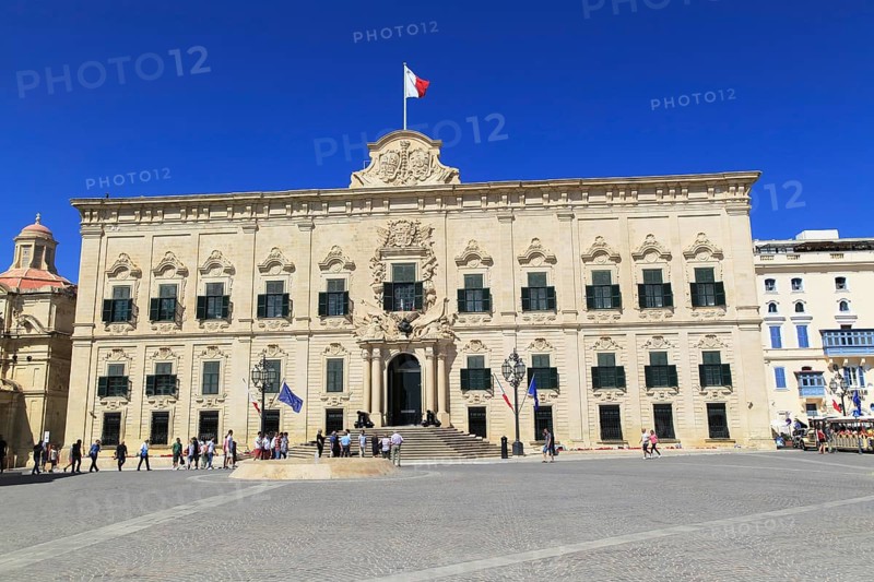 Auberge de Castille palace in city centre of Valletta, Malta completed in 1744