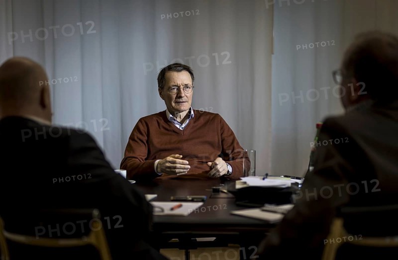 Karl Lauterbach (SPD), Federal Minister of Health, recorded during an interview at the Federal Ministry of Health