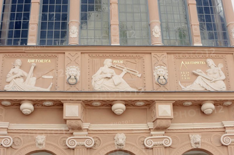 Facade of the town hall, Lemgo, North Rhine-Westphalia, Germany, Europe
