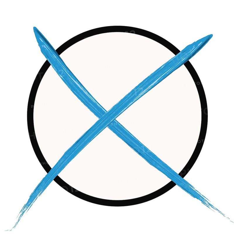 Blue voting cross