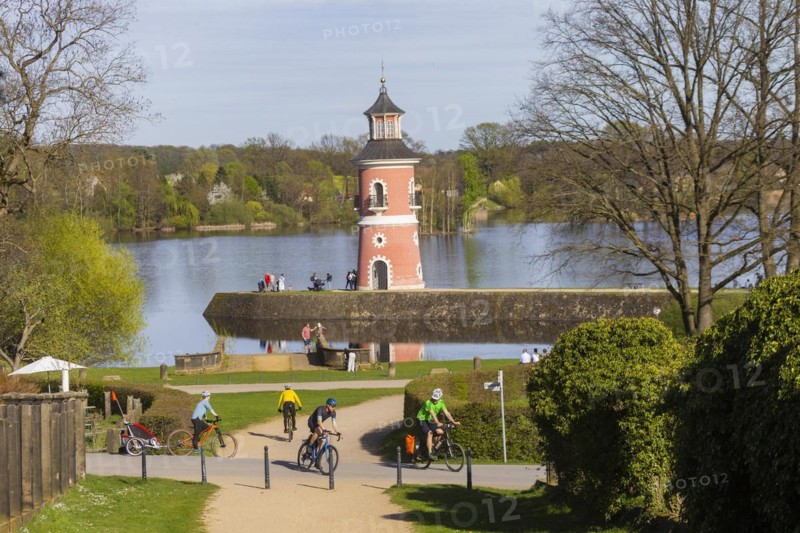 Lighthouse at the Fasanenschlösschen, Moritzburg, Saxony, Germany, Europe