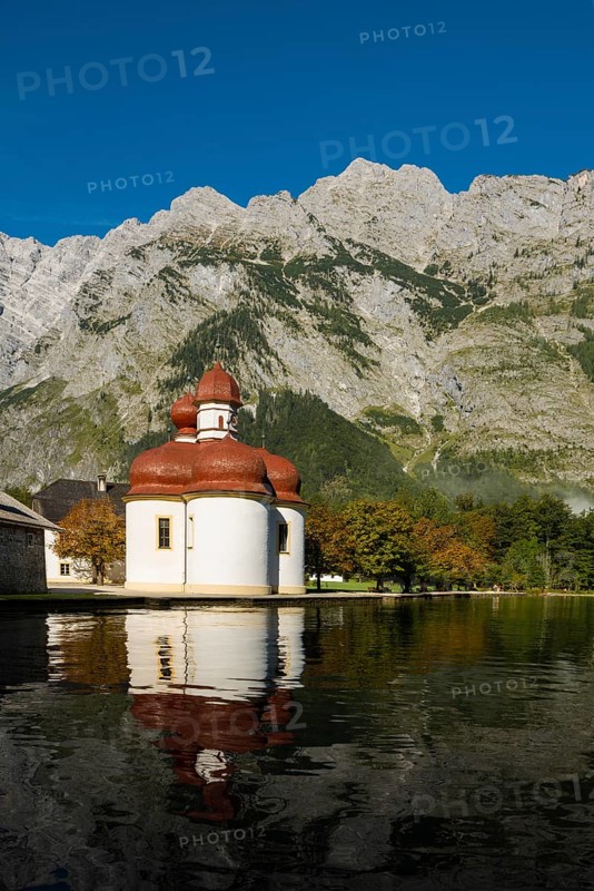 Church of St Bartholomä, Königssee, Schönau, Berchtesgaden National Park, Berchtesgadener Land, Upper Bavaria, Bavaria, Germany, Europe