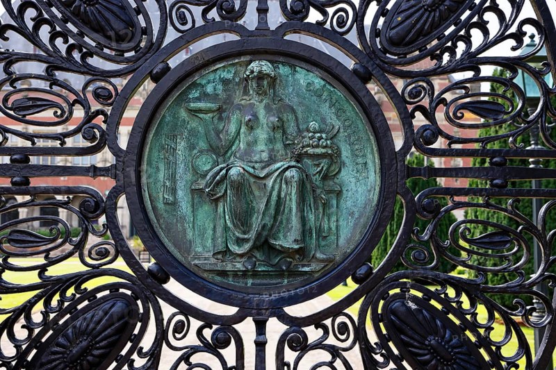 Representation of Concordia at the Tor tor of the Peace Palace, seat of the International Court of Justice of the United Nations, The Hague, Holland, Netherlands
