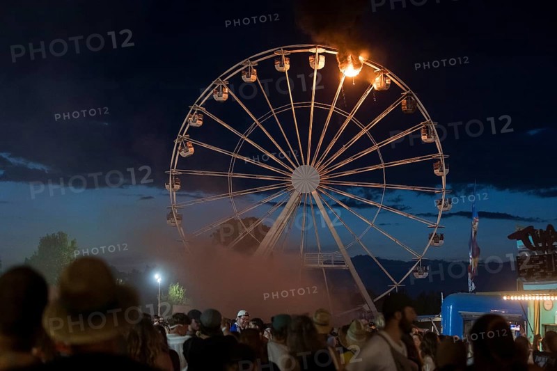Ferris wheel catches fire at the Highfield Festival on Friday, Störmthaler See, 17.08.2024