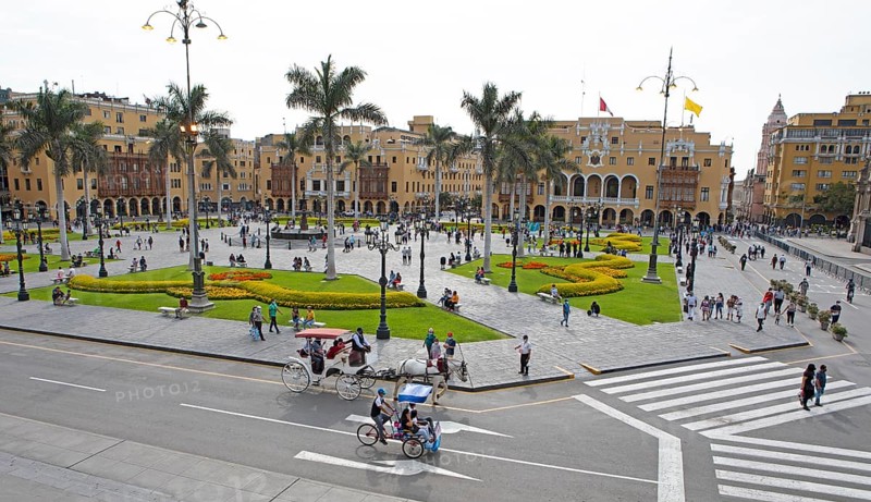 Plaza Major or Plaza de Armas, Lima, Peru, South America