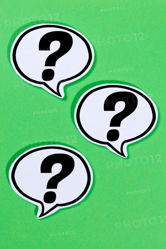 Question mark as a symbol for question Questions Help Problem Information Support in speech bubbles Communication Concept Talking